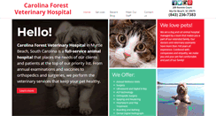 Desktop Screenshot of carolinaforestveterinary.com